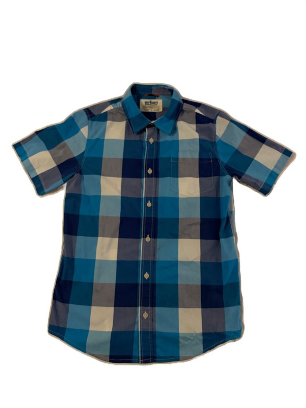 Short Sleeve Big Kids' Button-Down Shirt, Urban Pipeline, Size XL